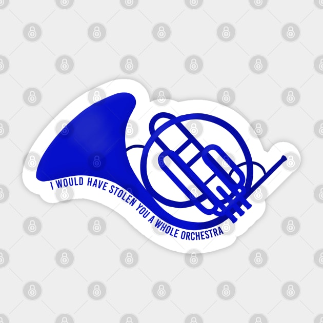 Blue French Horn - HIMYM Sticker by ilustraelleg